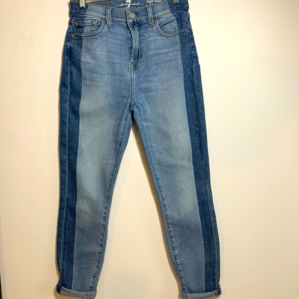 ANTHROPOLOGIE 7 For All Mankind high waist ankle